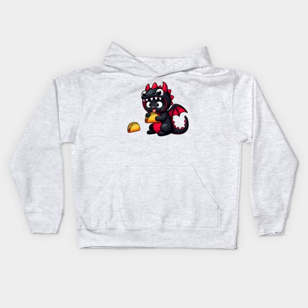 Taco Cat! Kids Hoodie by Karma Chameleon